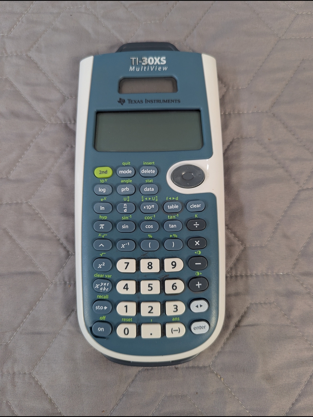 Texas Instruments TI-30XS MultiView Scientific Calculator Blue & White w/ Cover